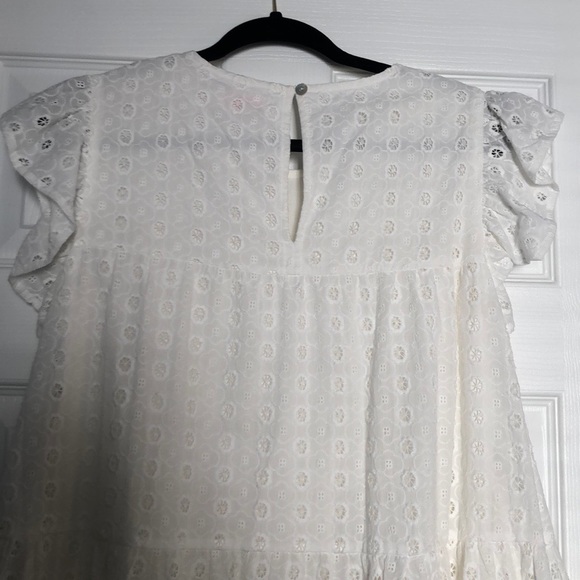 White eyelet pink lily dress - Picture 6 of 7